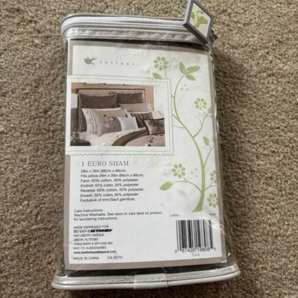 Leilani 1 Euro Sham Bed Bath & Beyond *New* - Picture 5 of 6